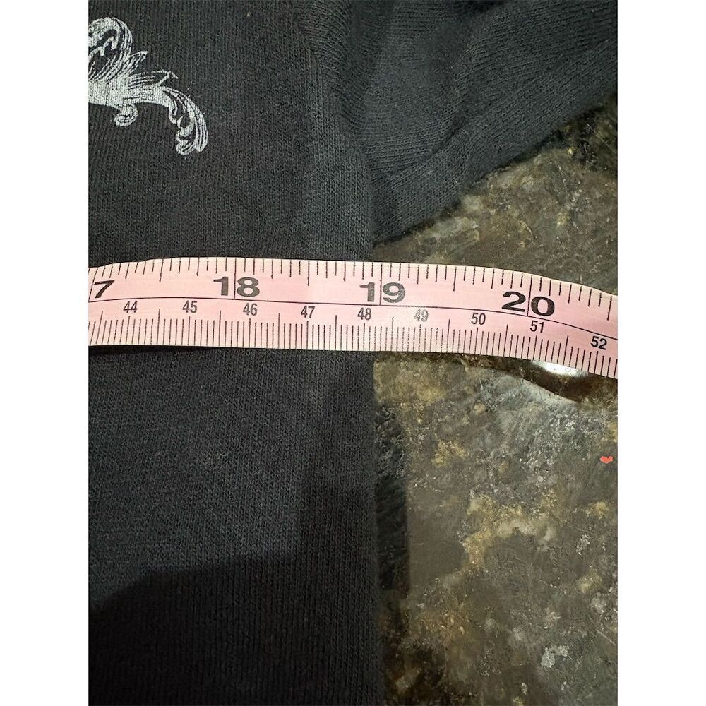 Anvil Women's M Black Long Sleeve T-Shirt Embroidered Casual Top - Picture 7 of 7